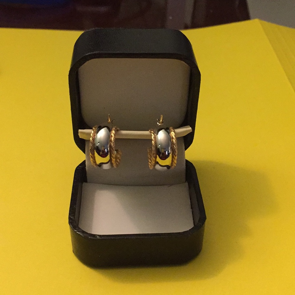 Silver/gold earrings